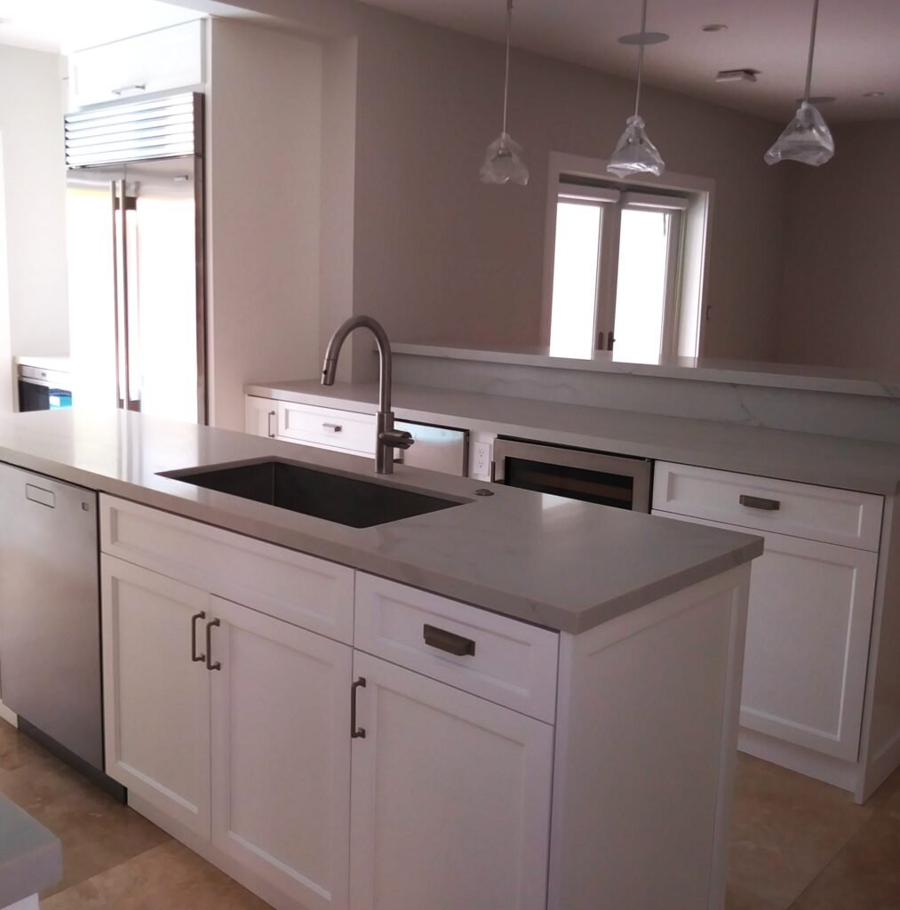 Picture of a custum-made wood kitchen island